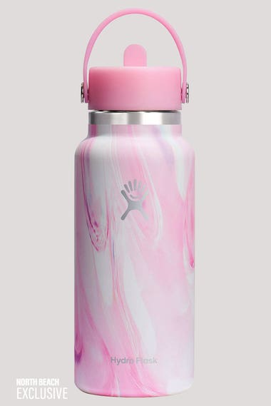 32oz (946ml) Wide Mouth Jelly Drink Bottle With Flex Straw Cap - Limited Edition