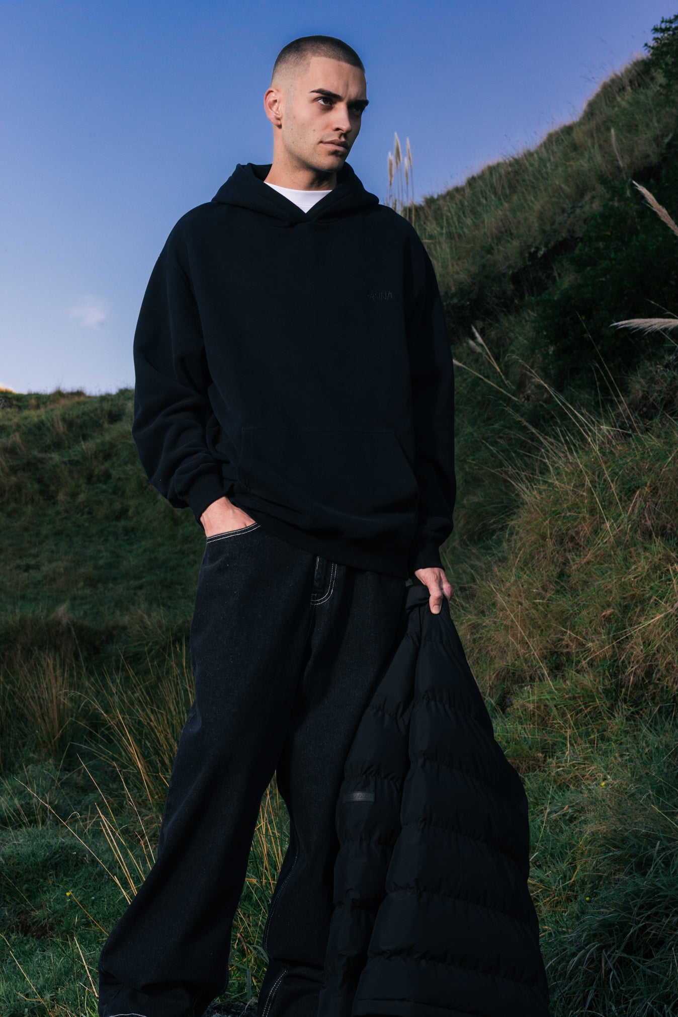 Sweat Hoody - 990 BLACK main image 1