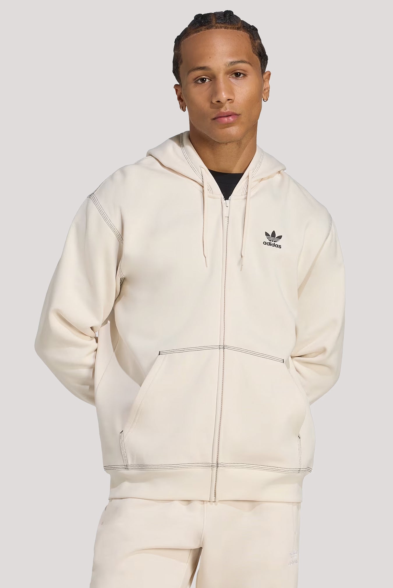 [ノースフェイス]★ESSENTIAL HOOD ZIP UP★UNISEX FEAR OF GOD ESSENTIALS zip-up Hoodie | Black | FARFETCH TW
