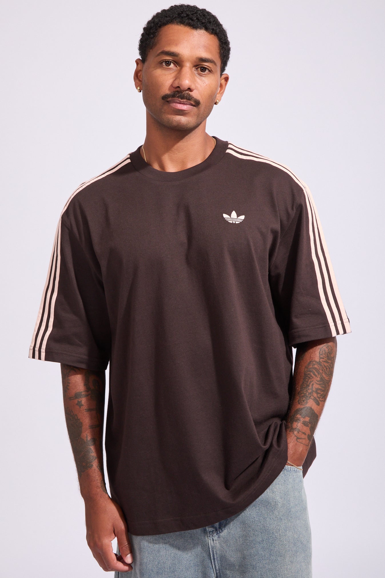 3 Stripe Oversized T Shirt | North Beach