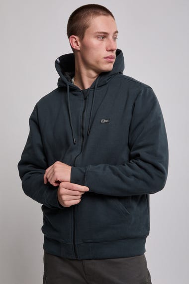 Anchor Quilted Zip Fleece Hoodie