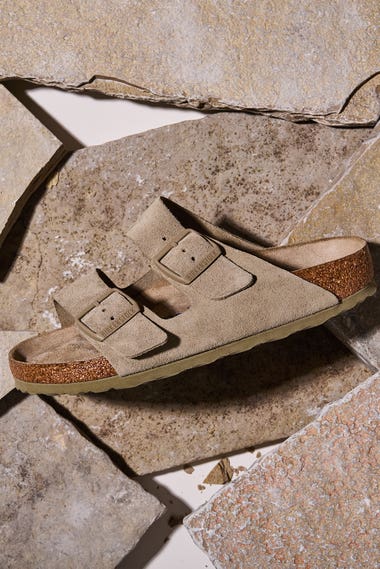 Arizona Soft Footbed Suede Slides - Regular Width
