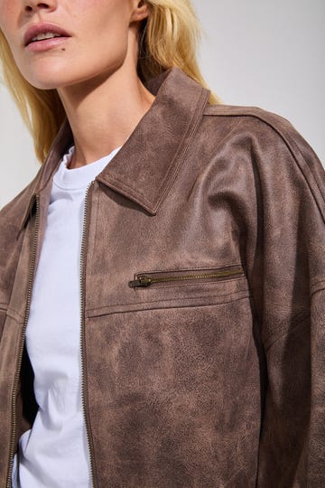 Back Street Faux Leather Jacket
