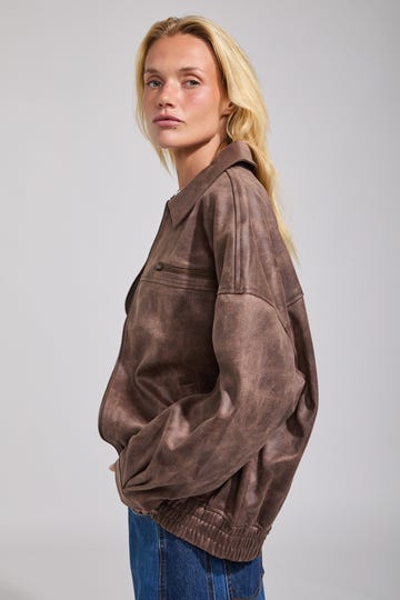 Back Street Faux Leather Jacket