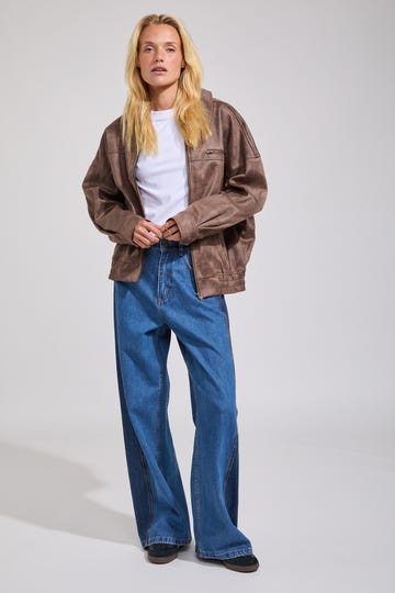 Back Street Faux Leather Jacket