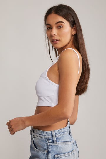 Ribbed Jersey Bralette Top