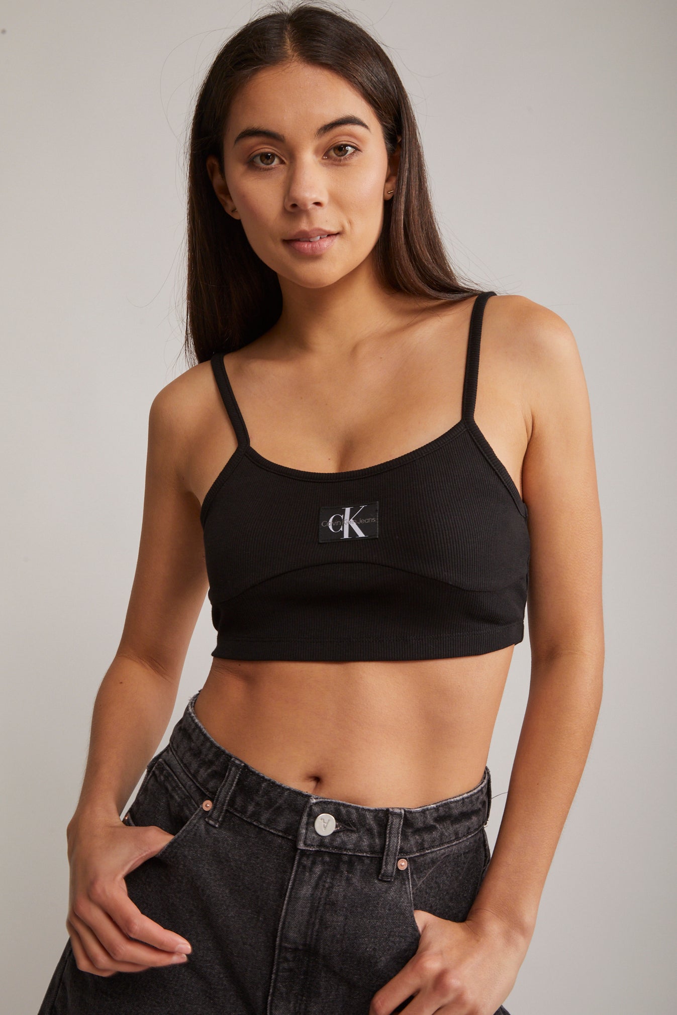 Ribbed Jersey Bralette Top