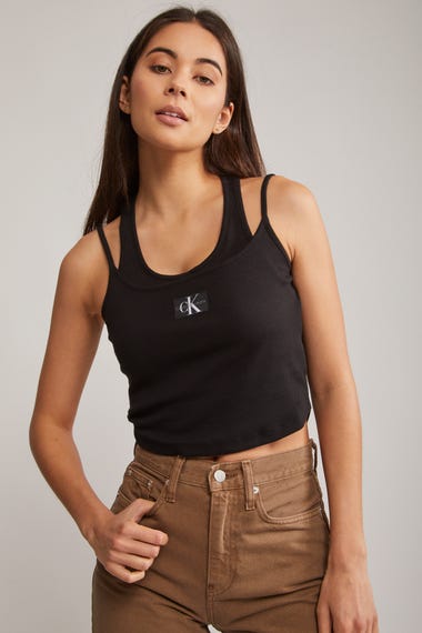 Double Layer Ribbed Tank Top