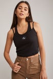 Double Layer Ribbed Tank Top