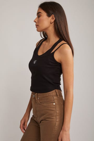 Double Layer Ribbed Tank Top