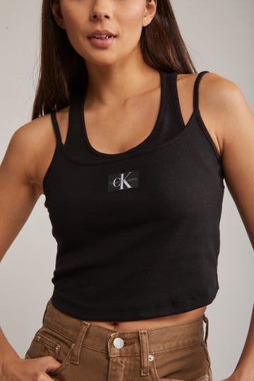 Double Layer Ribbed Tank Top