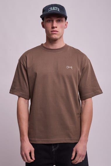 Basic Script Box Fit T Shirt