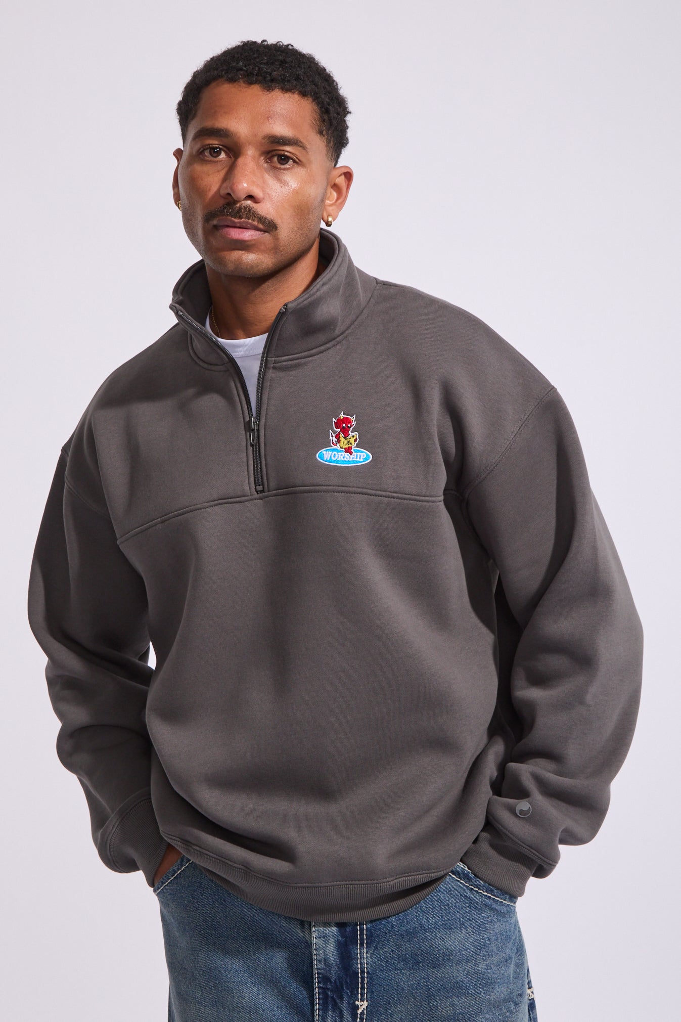 be-cool-quater-zip-fleece-worn