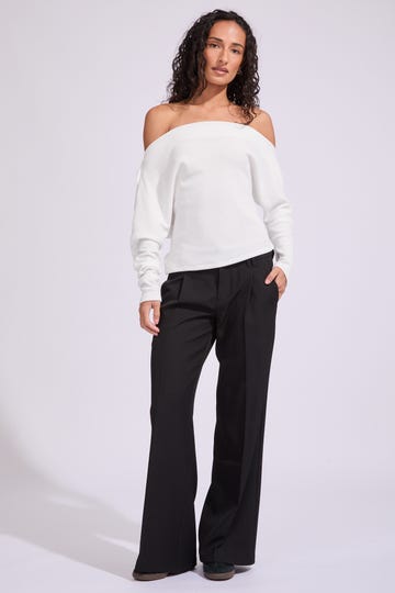 black dress pants for work Bonnie 01Low Straight Suit Pants main image 0