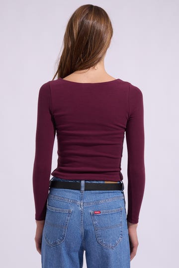 Boat Neck Long Sleeve Top North Beach