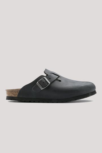 Boston Oiled Leather Clog Shoes - Regular Width