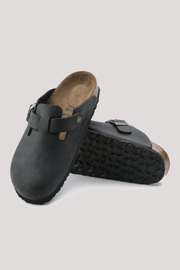 Boston Oiled Leather Clog Shoes - Regular Width