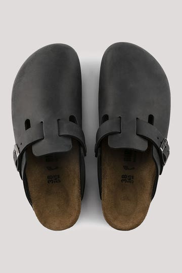 Boston Oiled Leather Clog Shoes - Regular Width