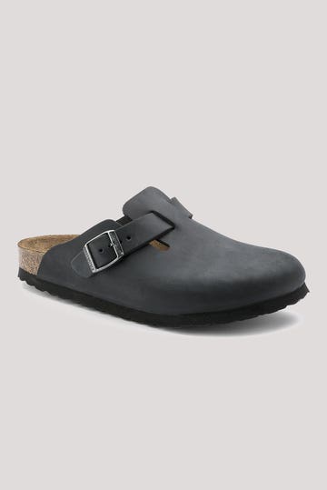 Boston Oiled Leather Clog Shoes - Regular Width
