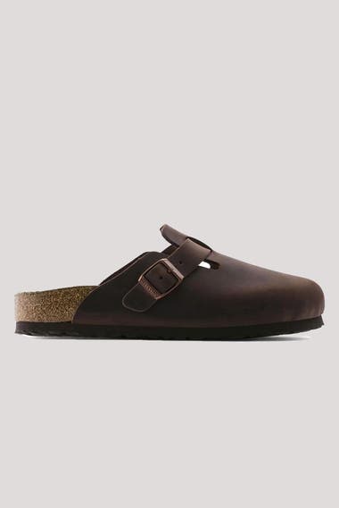 Boston Oiled Leather Clog Shoes - Regular Width