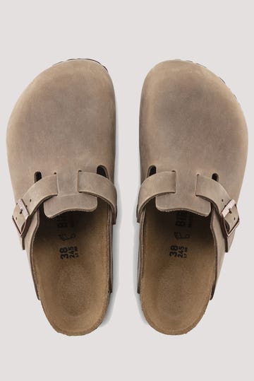 Boston Oiled Leather Clog Shoes - Regular Width