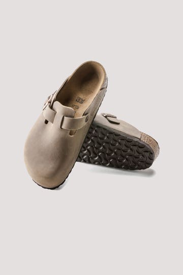 Boston Oiled Leather Clog Shoes - Regular Width