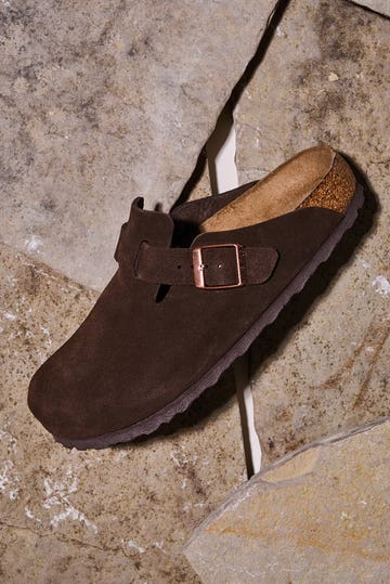 Boston Soft Footbed Suede Clog Shoes - Regular Width