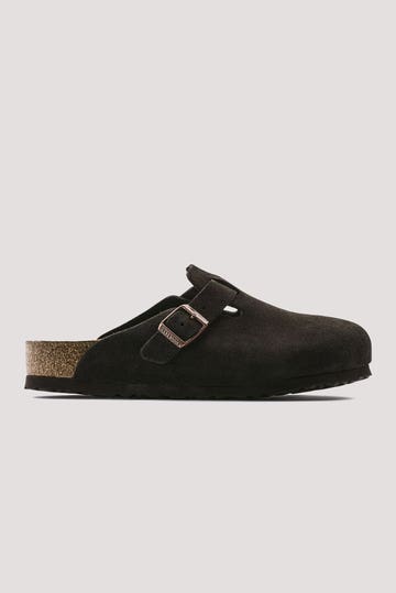 Boston Soft Footbed Suede Clog Shoes - Regular Width