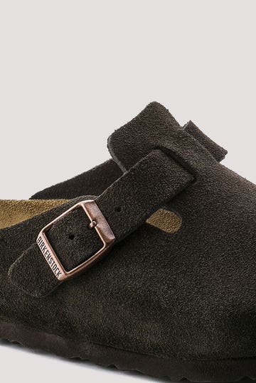 Boston Soft Footbed Suede Clog Shoes - Regular Width