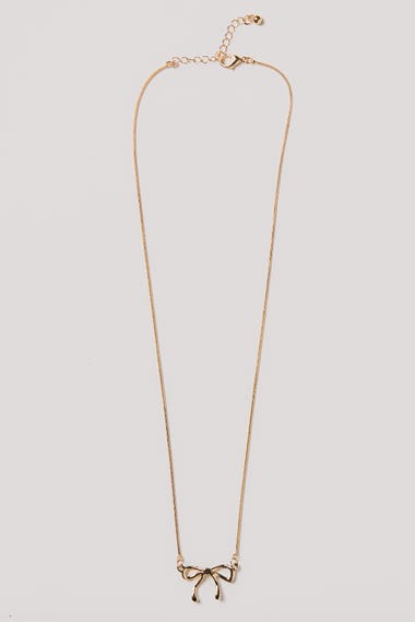 Snake Chain Bow Necklace