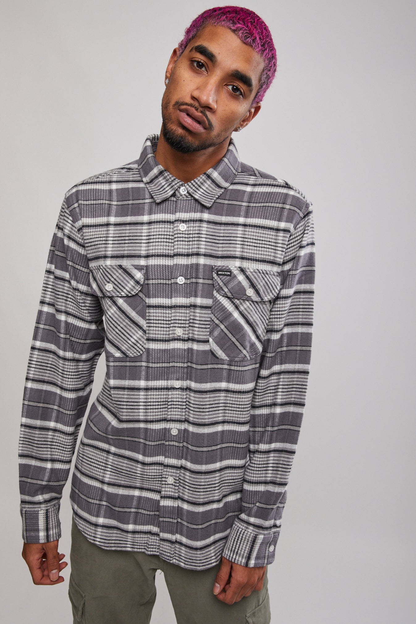 brixton bowery stretch flannel