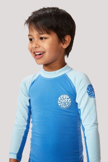 Boy Icons Uv Brushed Long Sleeve Swim Suit