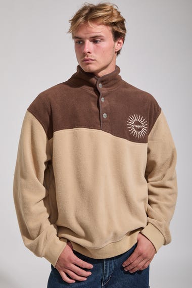 Mountains 1/4 Snap Polar Fleece Sweatshirt