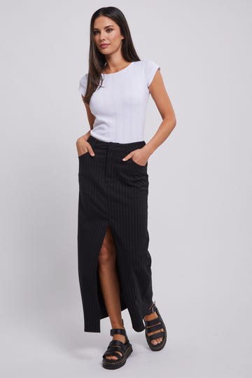 Business Split Maxi Skirt