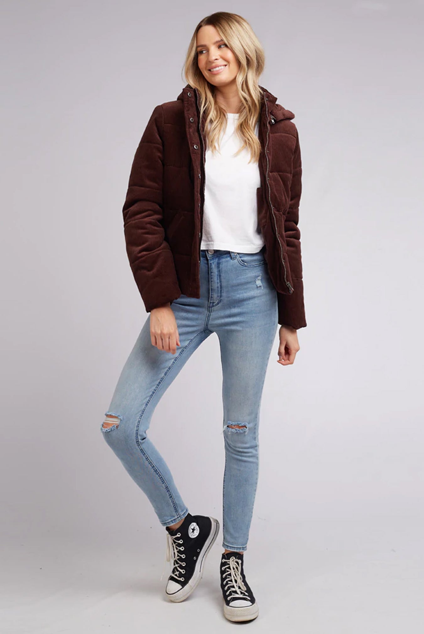 Cali Cord Puffer Jacket | North Beach