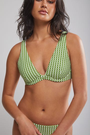 Checkmate Longline Underwire Bra Bikini Top