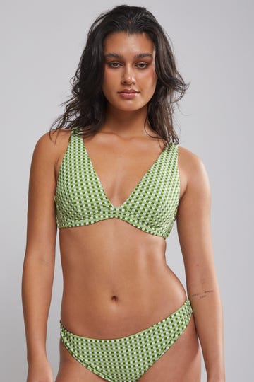 Checkmate Longline Underwire Bra Bikini Top