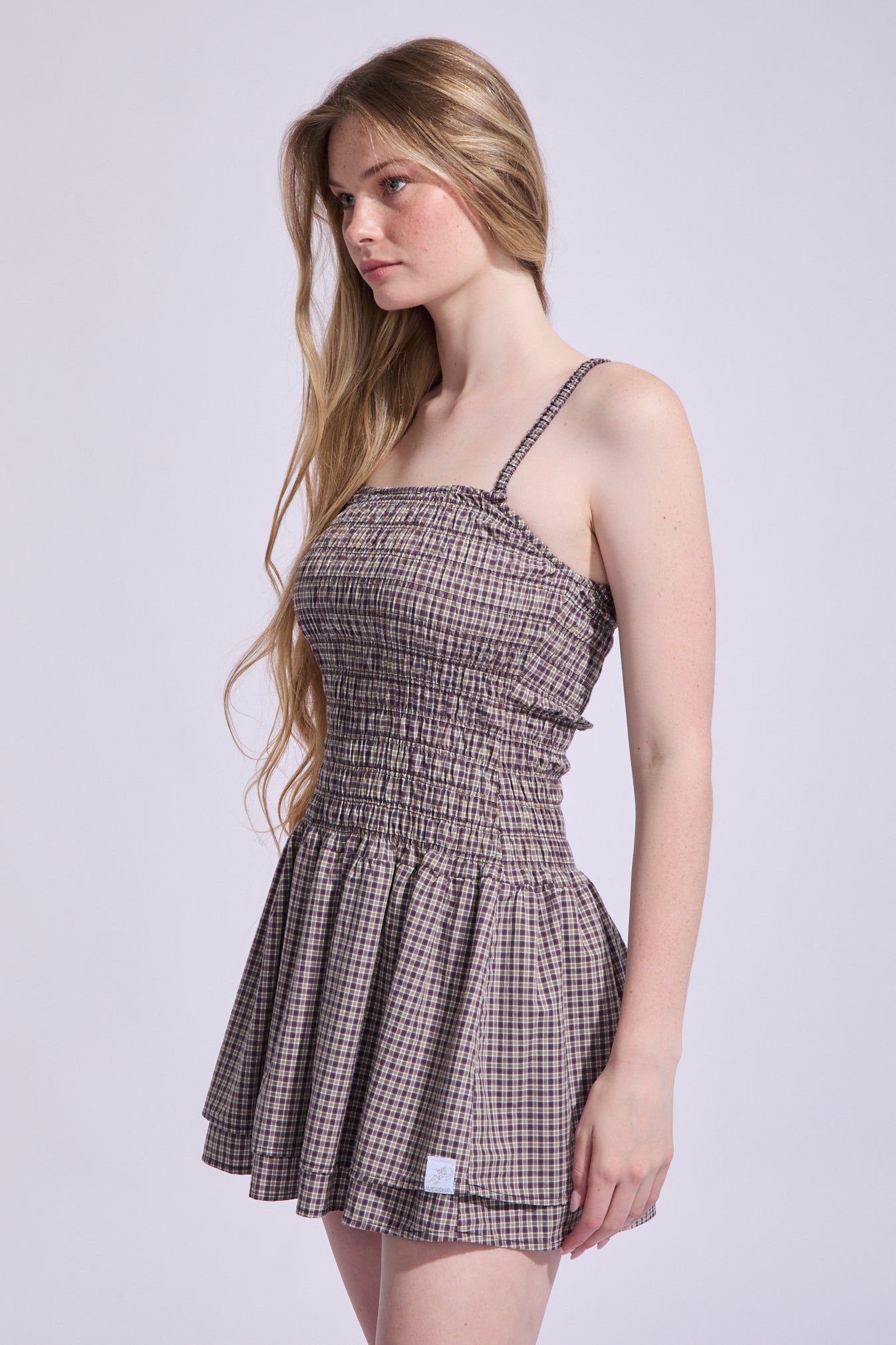 フミカウチダ　TRETCH W-FACE MICRO MINI DRESS Cheek Shirred Mini Dress | North Beach