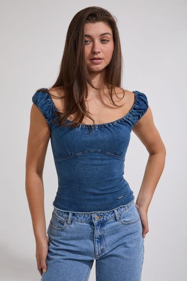 Cindy Denim Top