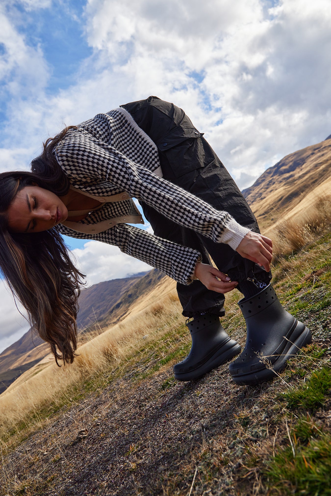 Croc boots with online holes