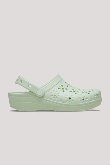 Classic Floral Cut Out Clog Shoes