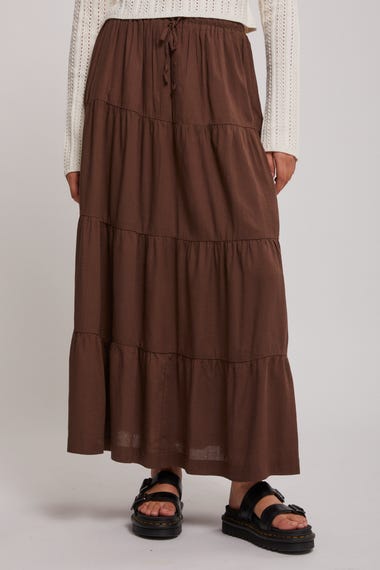 Classic Tiered Maxi Skirt