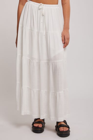 Classic Tiered Maxi Skirt