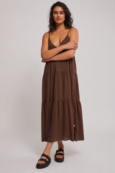 Classic Tiered Midi Dress