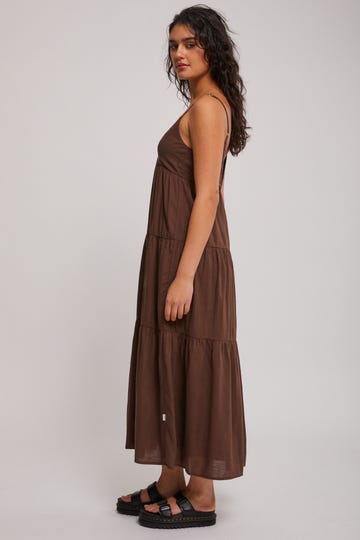 Classic Tiered Midi Dress