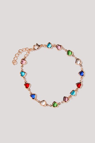 Coloured Heart Anklet