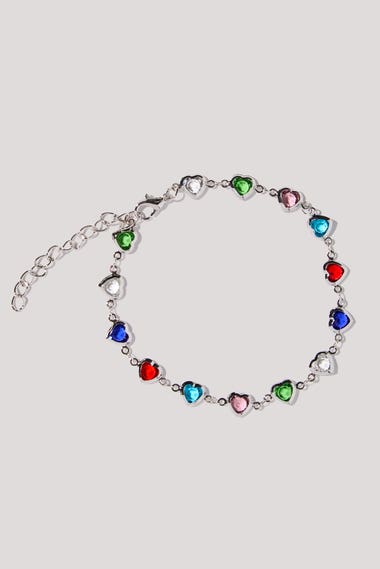 Coloured Heart Anklet