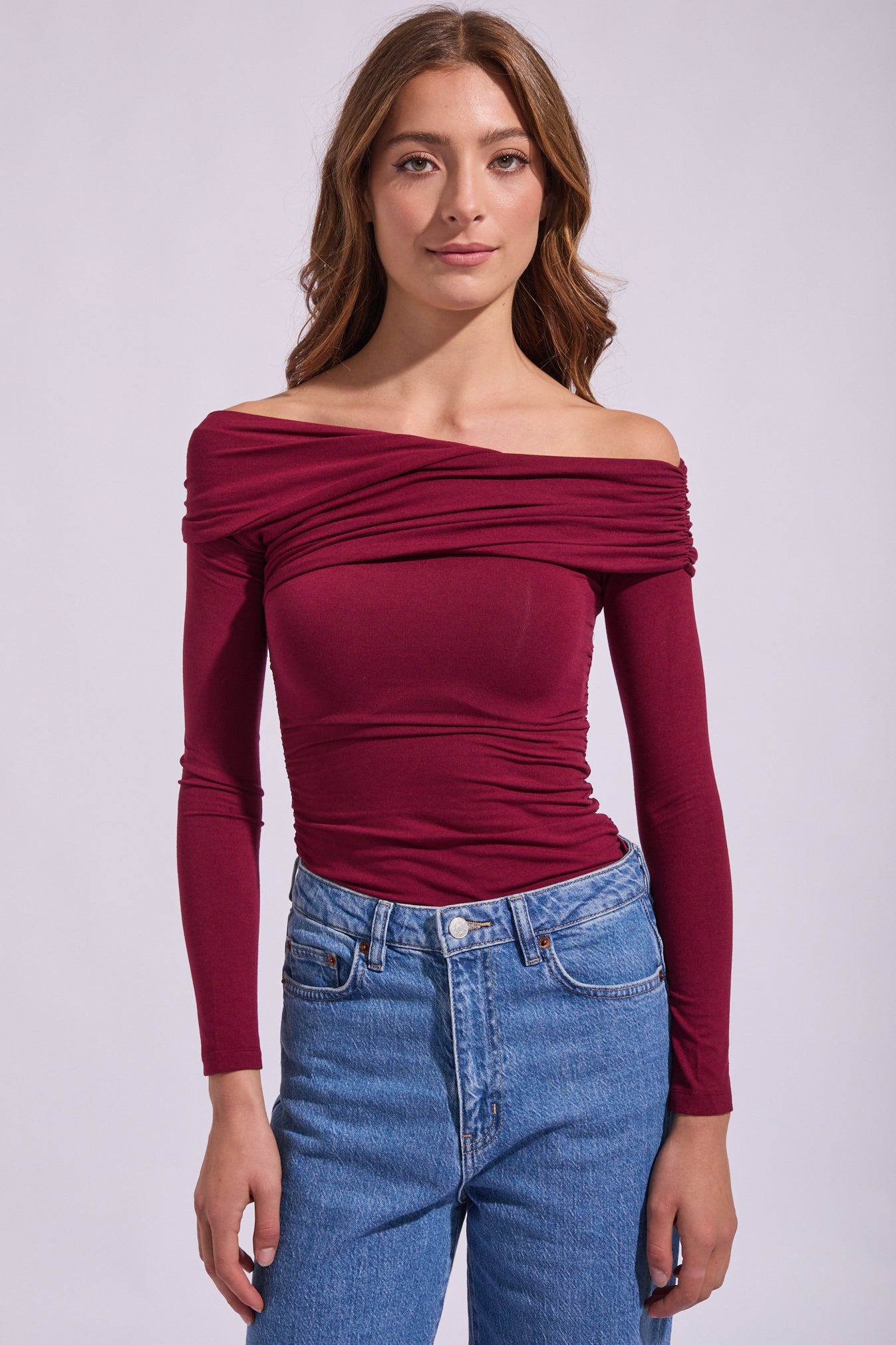 cross over long sleeve top