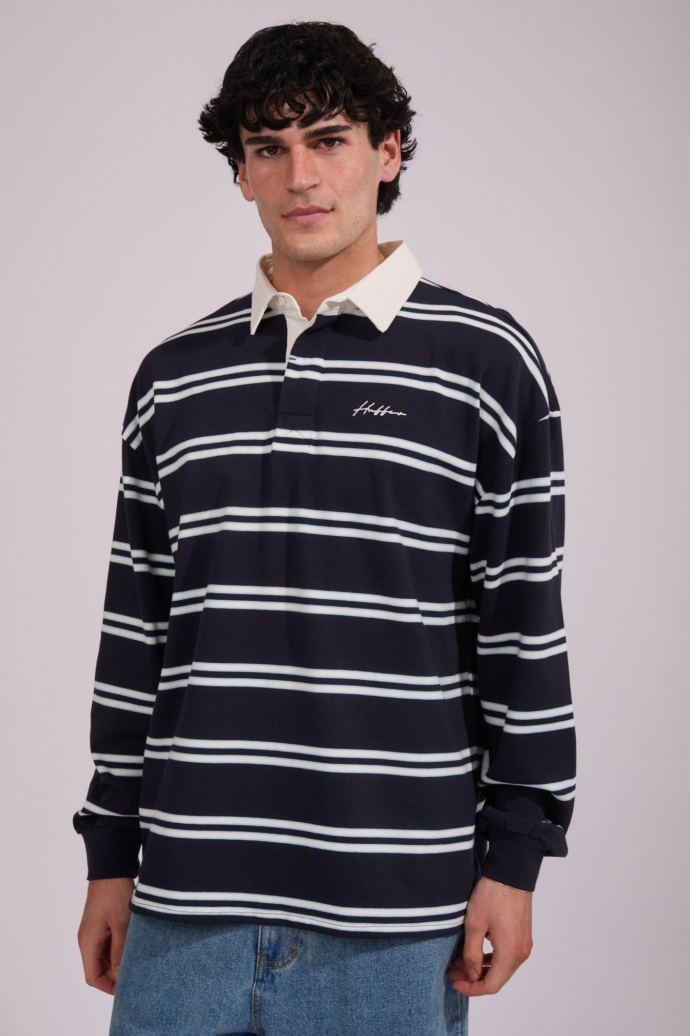 Double Stripe Grand Rugby Shirt | North Beach
