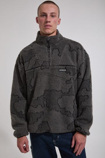 Delirium Sherpa Fleece Quarter Zip Sweatshirt
